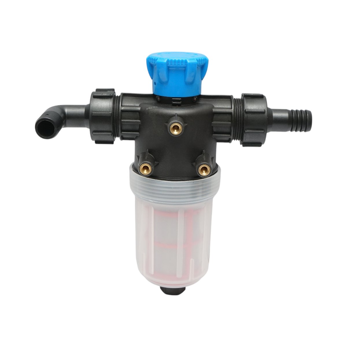 Filtru erbicidator transparent cu 2 site si valva autocuratare, racord 25mm